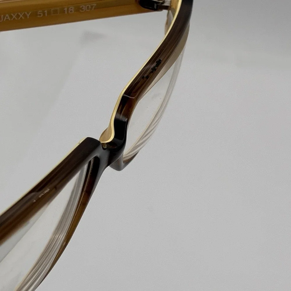 Harry Lary's Jaxxy eyeglasses Banana Brown Vintage Rare 51 18 307
